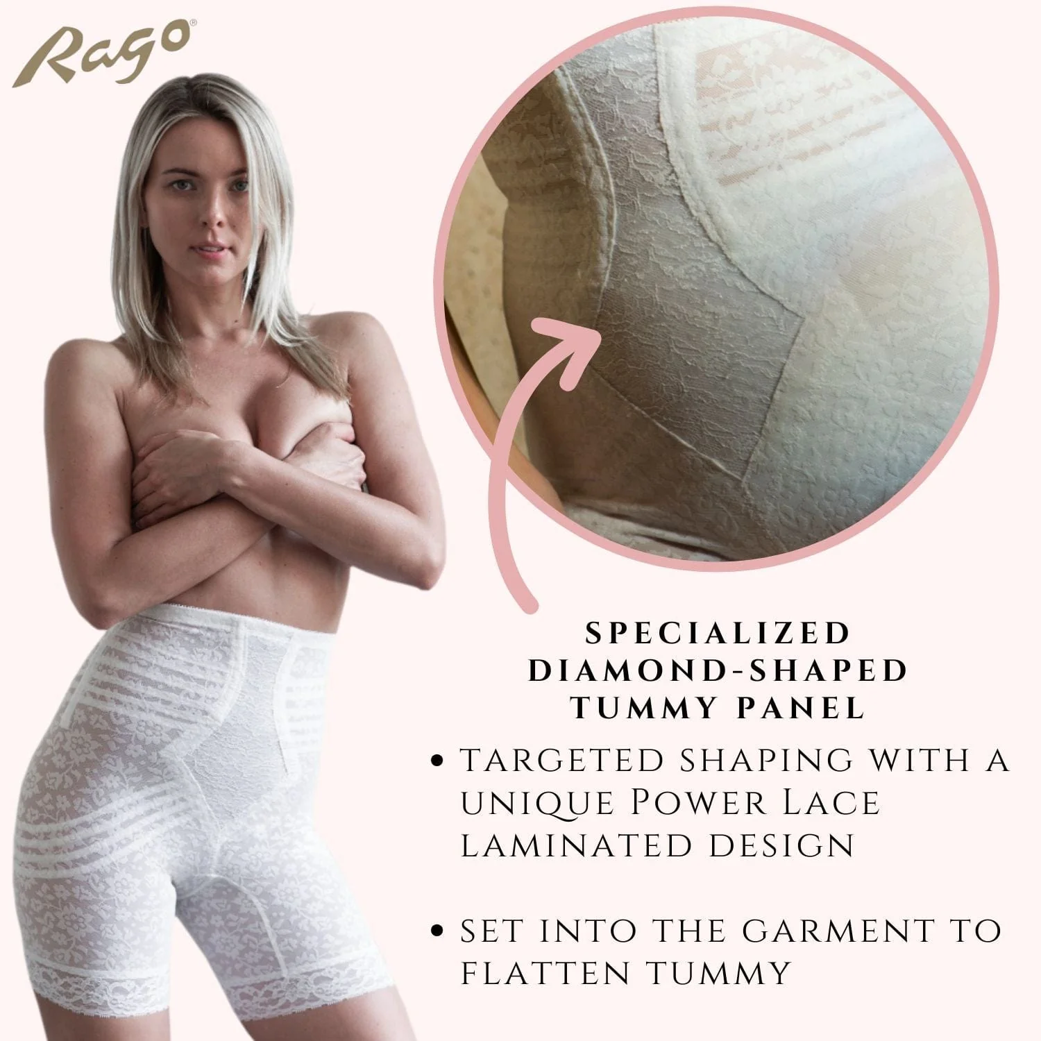 Style 6207 |  No Roll High Waist Lace Thigh Slimmer with Extra Firm Support - Image 27
