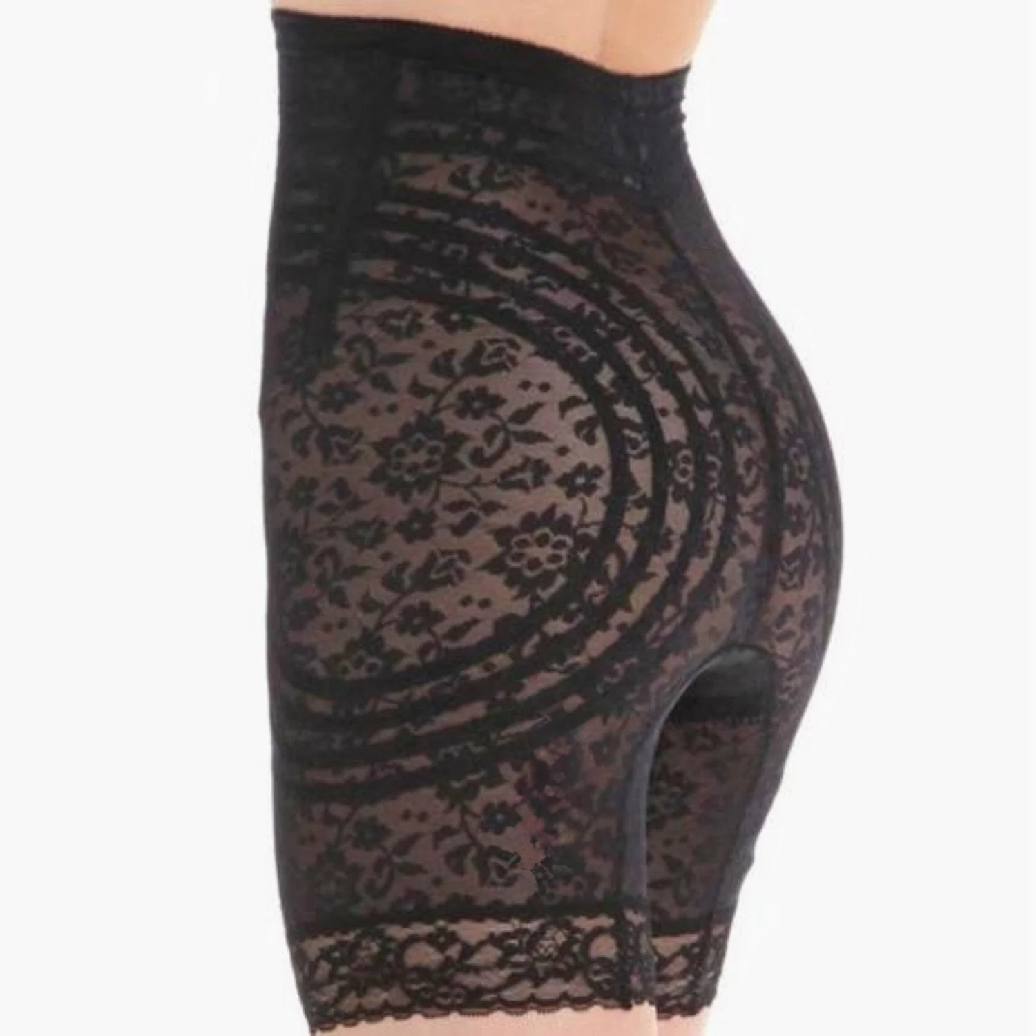 Style 6207 |  No Roll High Waist Lace Thigh Slimmer with Extra Firm Support - Image 4