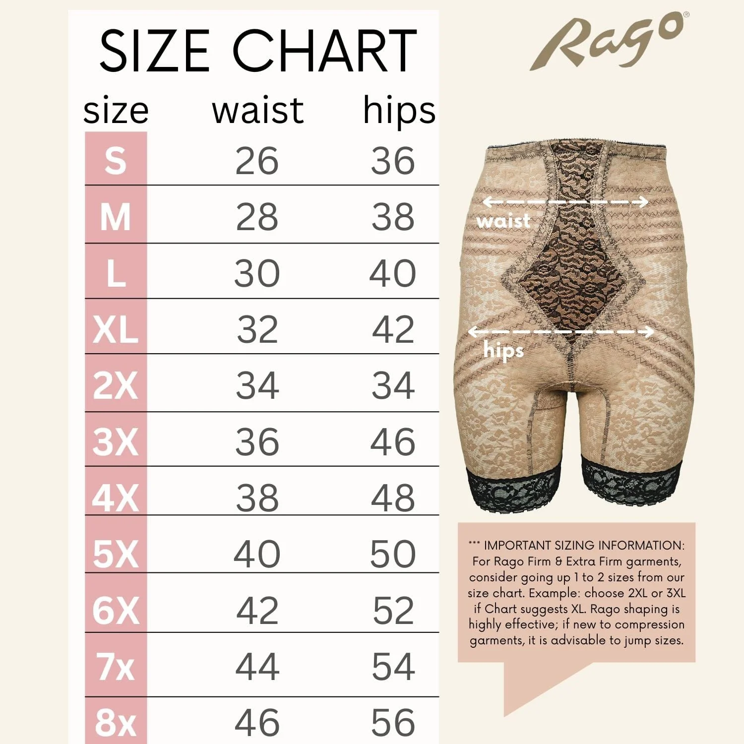 Style 6207 |  No Roll High Waist Lace Thigh Slimmer with Extra Firm Support - Image 45